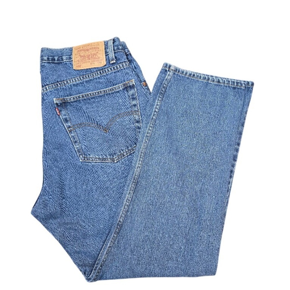 VTG Levis 505 Regular Fit Straight Leg Jeans Blue Denim 38x30‎ 00505-4886